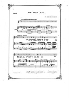 For I Dream of You: For I Dream of You by Theodore Havermeyer Northrup