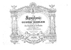 Sinfonie Nr.5 in cis-Moll: Für Klavier, vierhändig by Gustav Mahler