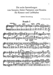 Stücke für Cembalo: Buch VI by Carl Philipp Emanuel Bach