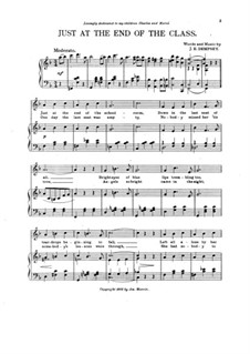 Just at the End of the Class: Klavierauszug mit Singstimmen by James E. Dempsey