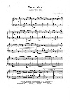 Motor Maid. Marsh Two-Step for Piano: Motor Maid. Marsh Two-Step for Piano by Leon de Lora