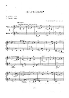 Acht Etüden für zwei Violinen, Op.18: Etüden Nr.1-4 by Henryk Wieniawski