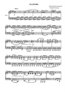 Allegro for Piano: Allegro for Piano by Vladimir Polionny