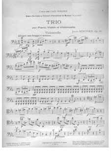 Klaviertrio in c-Moll, Op.50: Cellostimme by Julius Röntgen