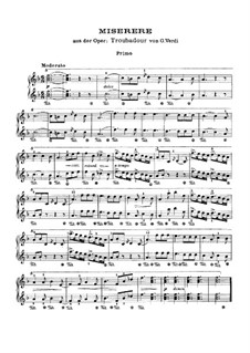 Miserere: Für Klavier, vierhändig by Giuseppe Verdi