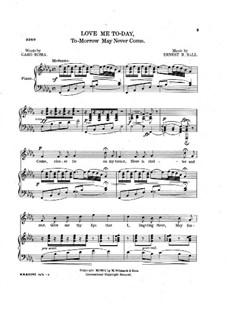 Love Me Today: Love Me Today by Ernest R. Ball