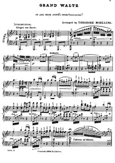 Boccaccio: Walzer, für Klavier by Franz von Suppé