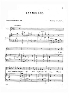 Annabel Lee: Annabel Lee by Michael William Balfe