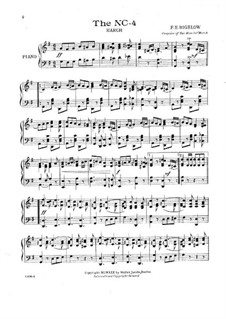 The NC-4. March for Piano: Für einen Interpreten by Frederick Ellsworth Bigelow