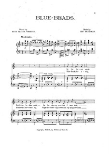 Blue Beads: Für Stimme und Klavier by Leo Friedman
