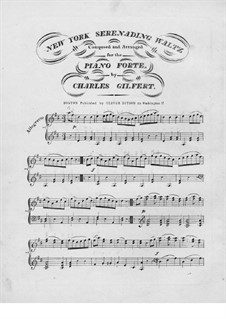 New York Serenading Waltz: Für Klavier by Charles Gilfert