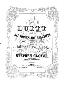 All Things are Beautiful for Voices and Piano: All Things are Beautiful for Voices and Piano by Stephen Glover