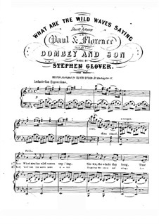 What are the Wild Waves Saying: Version for voices and piano by Stephen Glover