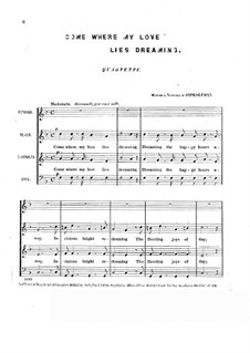 Come Where My Love Lies Dreaming: Für Stimmen by Stephen Foster