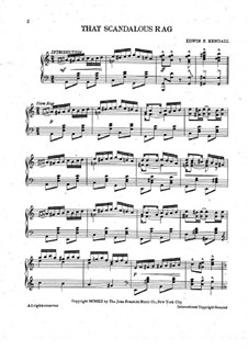 That Scandalous Rag: Für Klavier by Edwin F. Kendall
