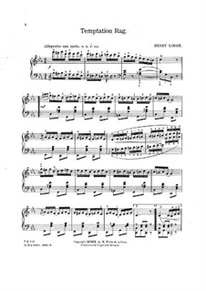 Temptation Rag: Für Klavier by Henry Lodge