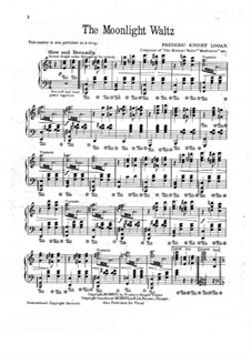 The Moonlight Waltz: Für Klavier by Frederic Knight Logan
