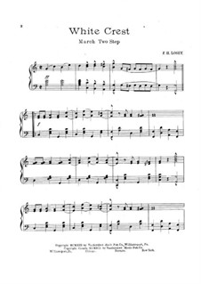 White Crest: Für Klavier by Frank Hoyt Losey