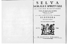 Selva morale e spirituale, SV 252–288: Alto I part (Voice) by Claudio Monteverdi