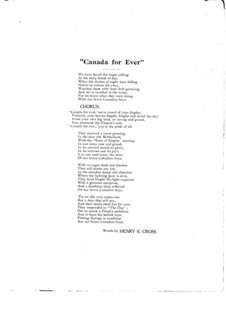 Canada for Ever: Canada for Ever by Arthur J. Ainsley