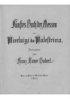 Messen: Buch V by Giovanni da Palestrina