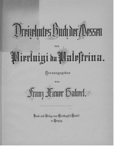 Vier Messen: Vier Messen by Giovanni da Palestrina