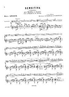 Sensitiva, für Mandoline und Gitarre (zweite Mandoline ad libitum): Sensitiva, für Mandoline und Gitarre (zweite Mandoline ad libitum) by Pedro Aperte