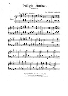 Twilight Shadows. Reverie for Piano: Twilight Shadows. Reverie for Piano by Jerome Heller