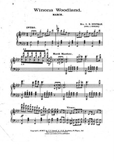 Winona Woodland. March: Für Klavier by Anna J. Hopkins