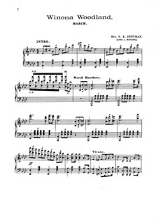 Winona Woodland. March: Für Klavier by Anna J. Hopkins