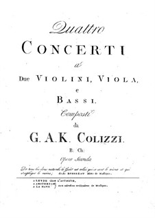 Vier Konzert für Zwei Violinen, Viola und Bass: Vier Konzert für Zwei Violinen, Viola und Bass by Johann Andreas Kauchlitz