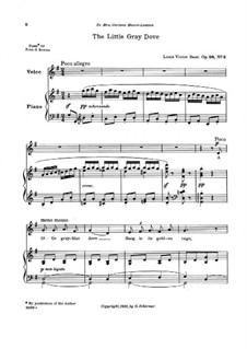 The Little Gray Dove, Op.58 No.2: The Little Gray Dove by Louis Victor Saar