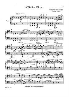 Sonate Nr.345 in A-Dur, K.113 L.345 P.160: Für Klavier by Domenico Scarlatti