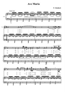 Ave Maria, D.839 Op.52 No.6: Für Stimme und Klavier in G-Dur (Deutsch, Englisch) by Franz Schubert