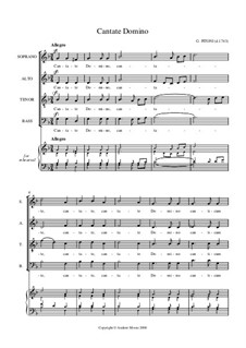Cantate Domino: Singpartitur by Giuseppe Pitoni