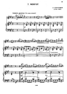 Menuett: Für Violine und Klavier by Luigi Boccherini