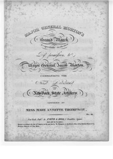 Major General Morton's Grand March: Major General Morton's Grand March by Mary Annette Thompson