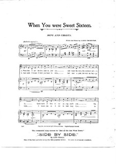 When You were Sweet Sixteen: Für Stimme und Klavier by James Thornton