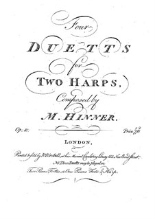 Vier Duos für Zwei Harfen, Op.10: Erste Stimme by Philippe Joseph Hinner