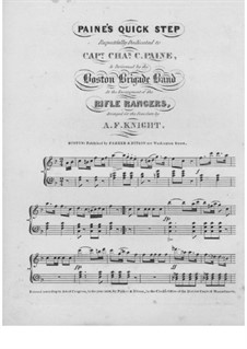 Paine's Quick Step: Paine's Quick Step by Unknown (works before 1850)