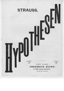 Hypothesen, Op.72: Hypothesen by Eduard Strauss