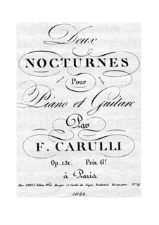 Nocturne für Gitarre und Klavier Nr.1, Op.131: Gitarrenstimme by Ferdinando Carulli