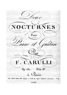 Nocturne für Gitarre und Klavier Nr.1, Op.131: Klavierstimme by Ferdinando Carulli