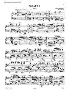 Sonate für Klavier Nr.1 in c-Moll, Op.4: Für einen Interpreten by Frédéric Chopin