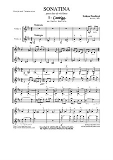 Sonatina: For 2 violins (2001) by Zoltan Paulinyi