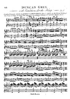 Variationen für Harfe 'Duncan Grey': Variationen für Harfe 'Duncan Grey' by Thomas Budd
