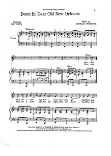 Down in Dear Old New Orleans: Für Stimme und Klavier by Con Conrad, Jay Whidden