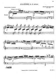 Allegro in a-Moll: Allegro in a-Moll by Carl Philipp Emanuel Bach