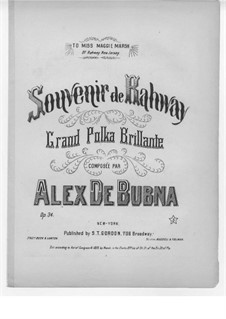 Souvenir de Rahway, Op.34: Souvenir de Rahway by Alex de Bubna