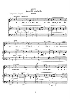 Amarilli, mia bella: G minor by Giulio Caccini